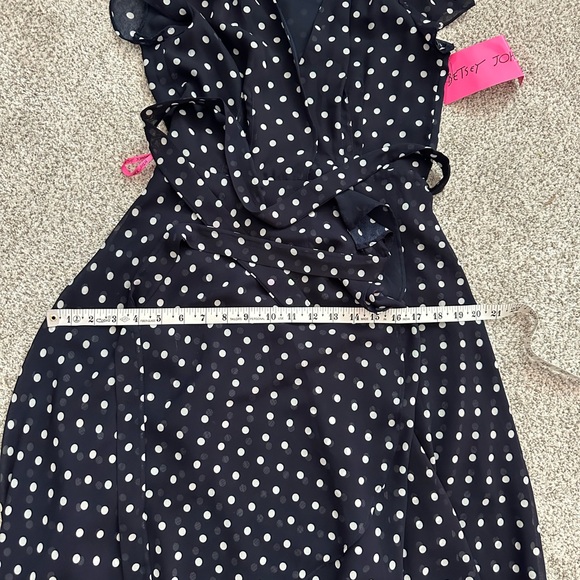 Vintage-Inspired Polka Dot Chiffon Midi Dress | Feminine Romantic Style | Sz 4 - Picture 11 of 14